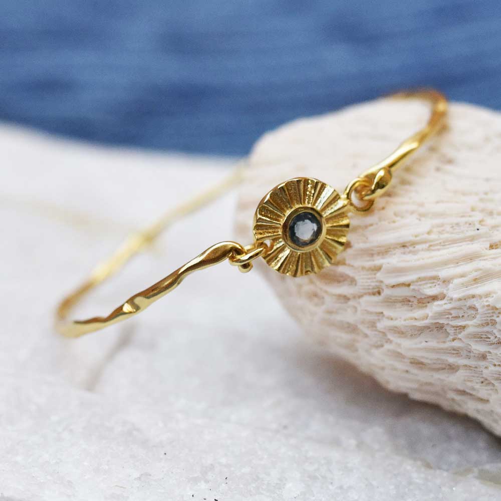 Astral Crucis Gold Bangle Iolite - Image 2