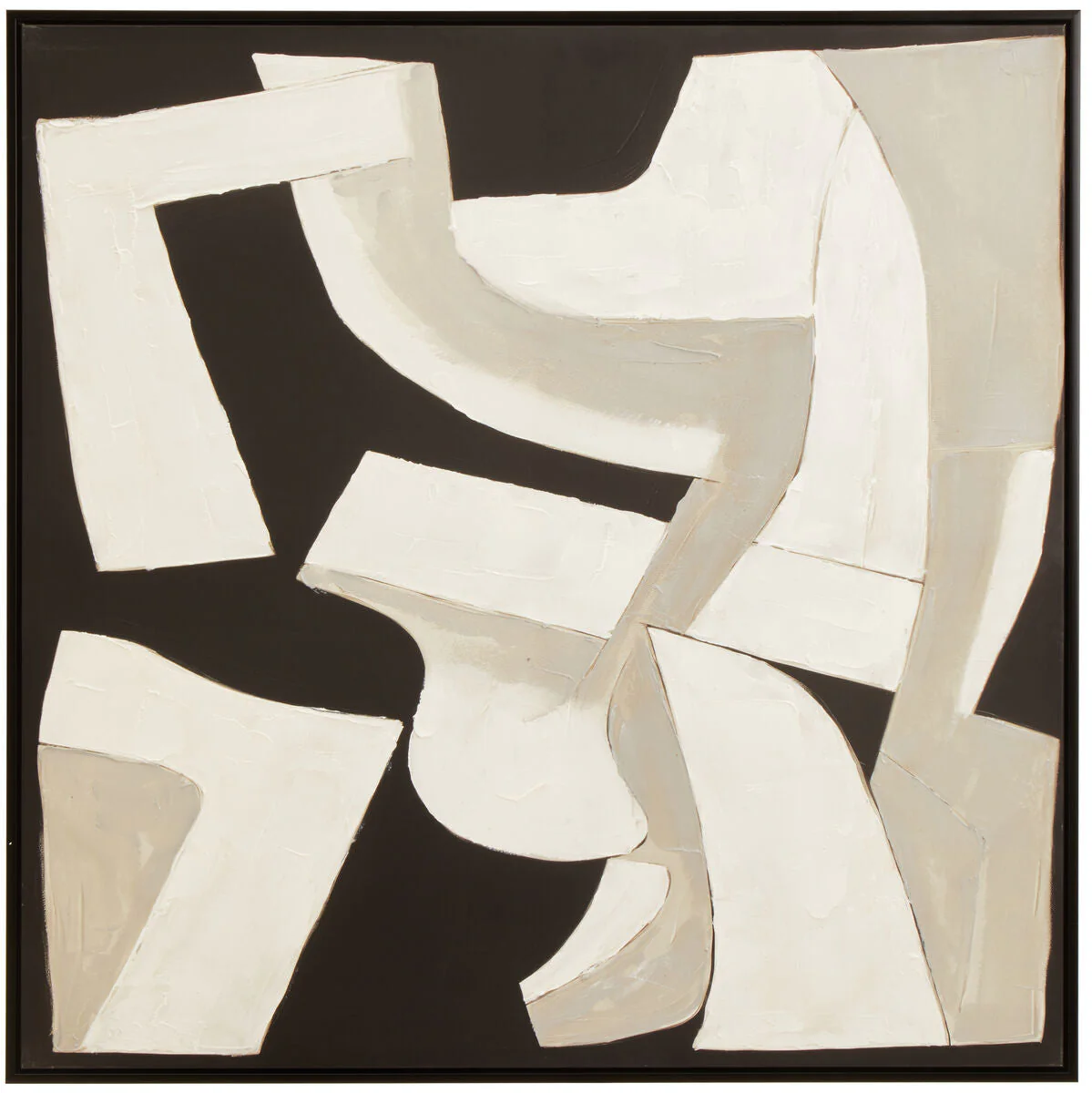 Astratto Monochrome Abstract Textured Wall Art - Image 2