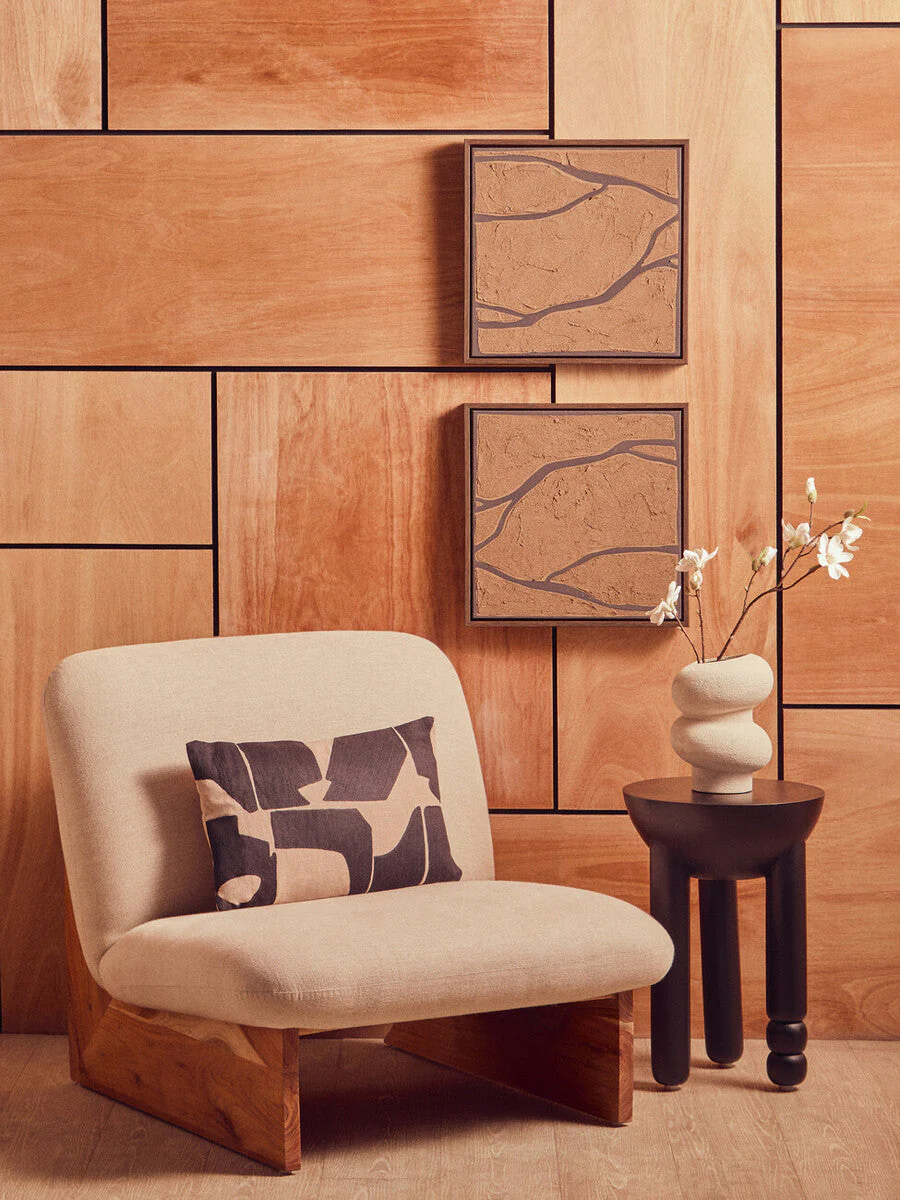 Astratto Set Of 2 Brown and Black Textured Wall Art - Image 4