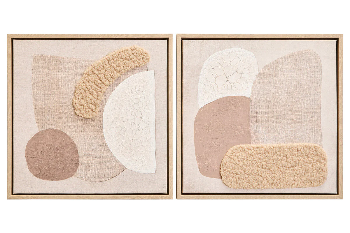 Astratto Set Of 2 Natural Textured Wall Art - Image 2
