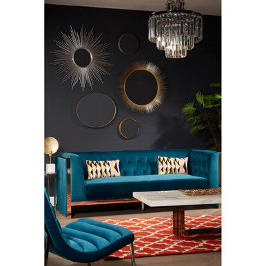 Athena Small Round Wall Mirror With Gold Frame - Image 3
