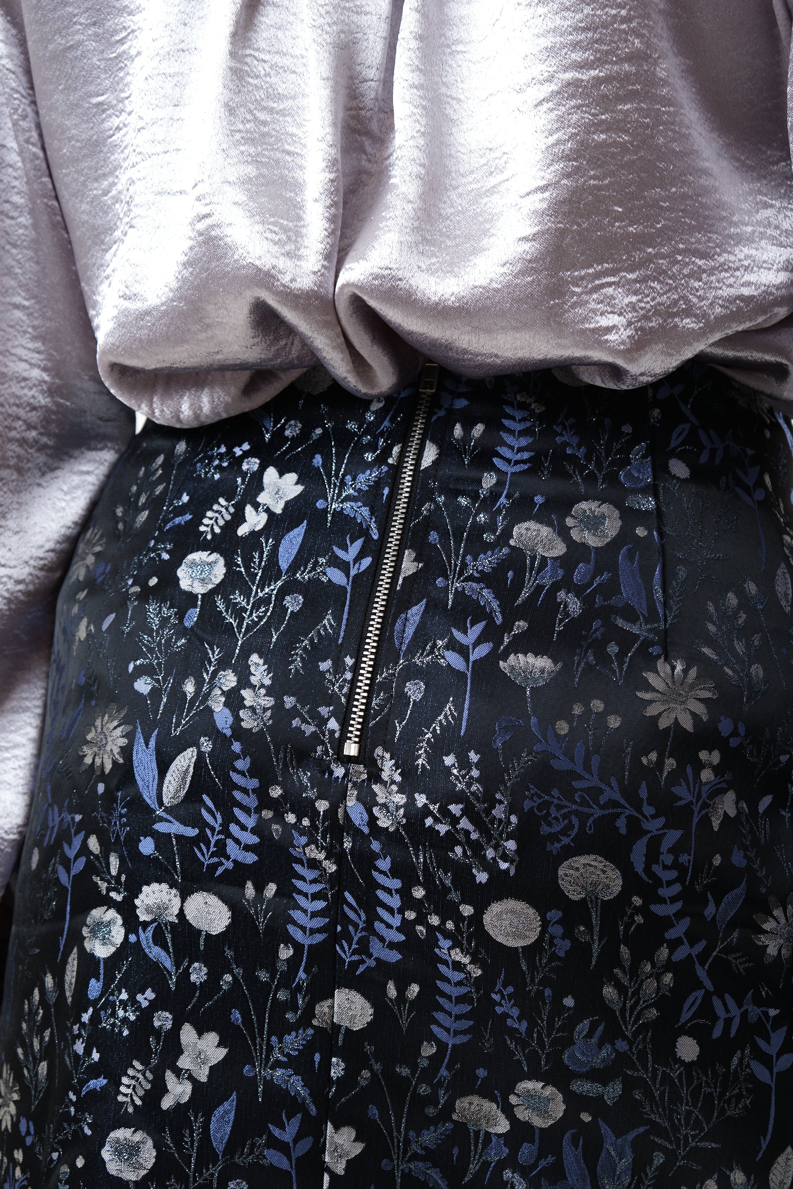 Aubin Magic Forest Jacquard Mini Skirt - Blue - Image 5