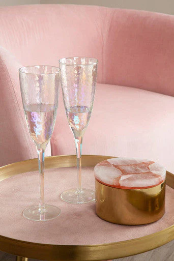 Aurora Set Of 4 Lustre Champagne Glasses - Image 3