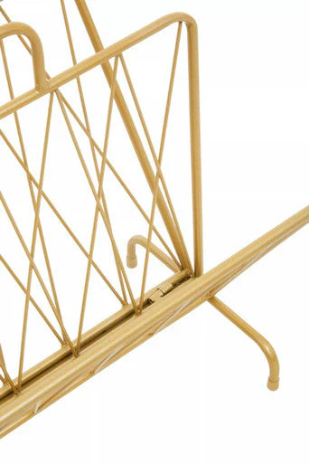 Avento Gold Finish Two Pocket Magazine Rack - Image 11