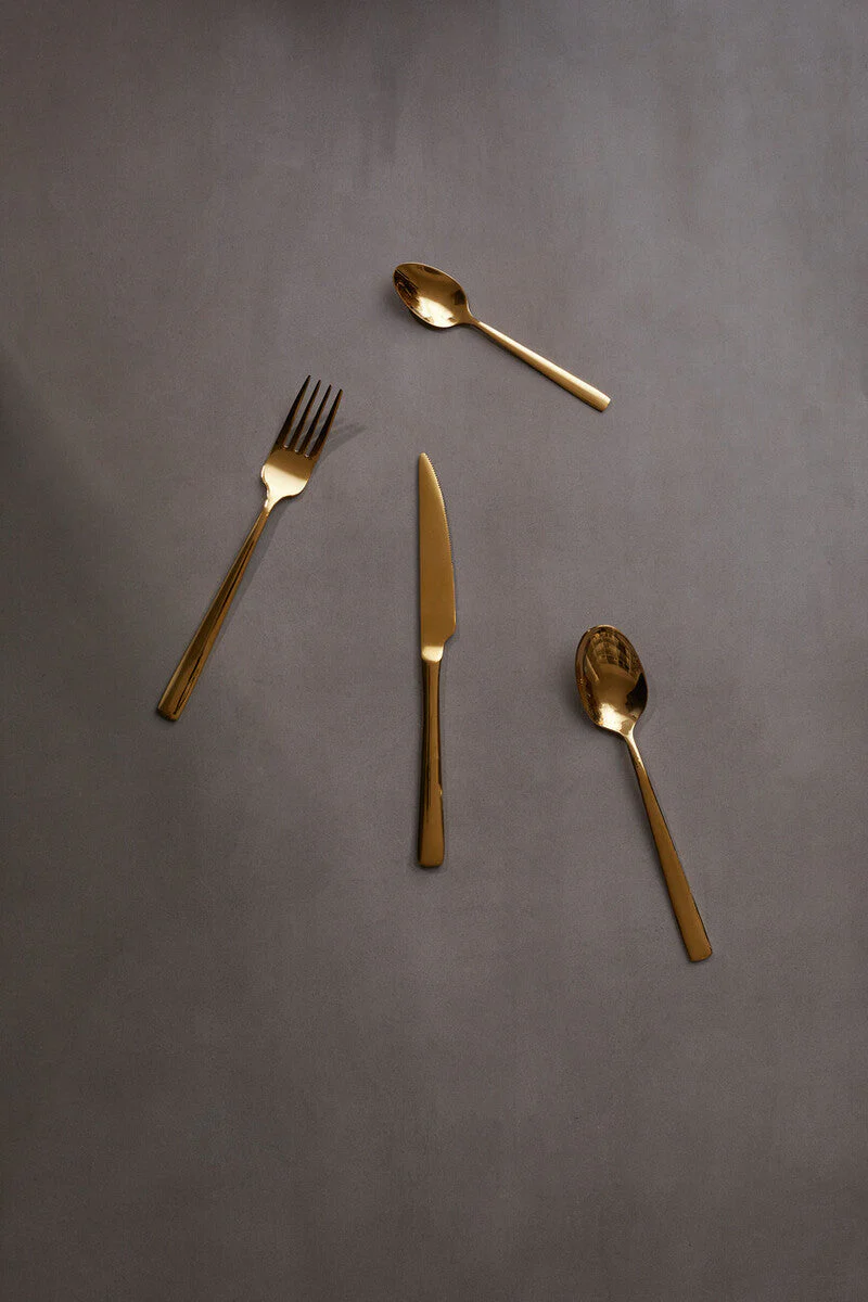 Avie Glow 16 Piece Gold Cutlery Set - Image 10