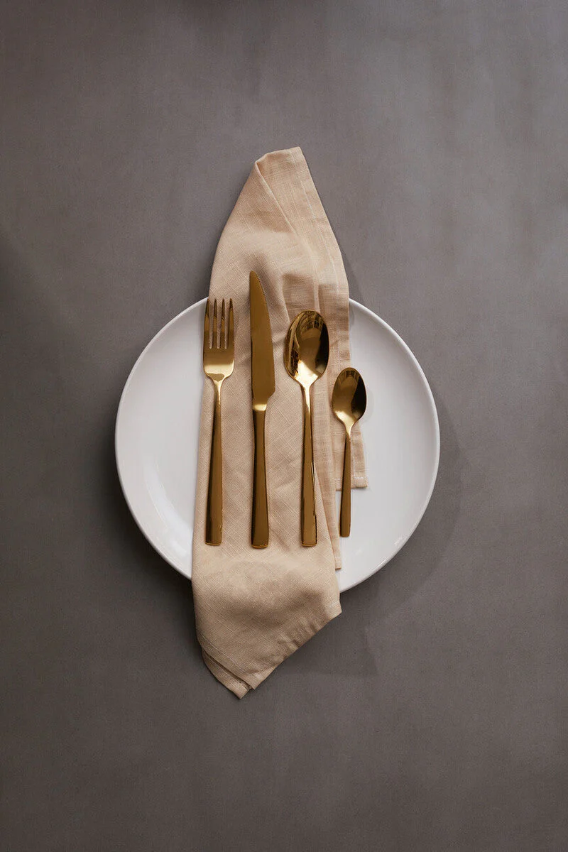 Avie Glow 16 Piece Gold Cutlery Set - Image 6