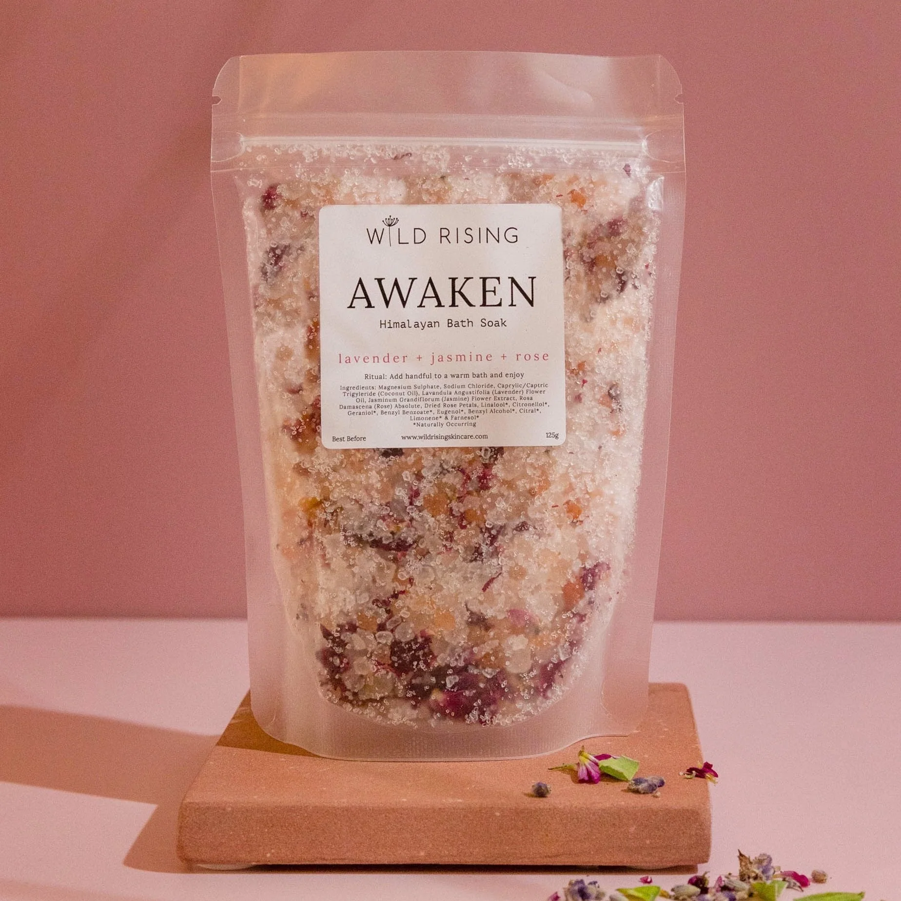 Awaken - Lavender, Jasmine and Rose Bath Salts 125g - Image 2