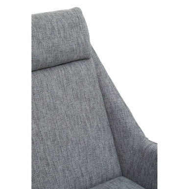 Azalea Grey Fabric Lounge Chair And Footstool Set - Image 8