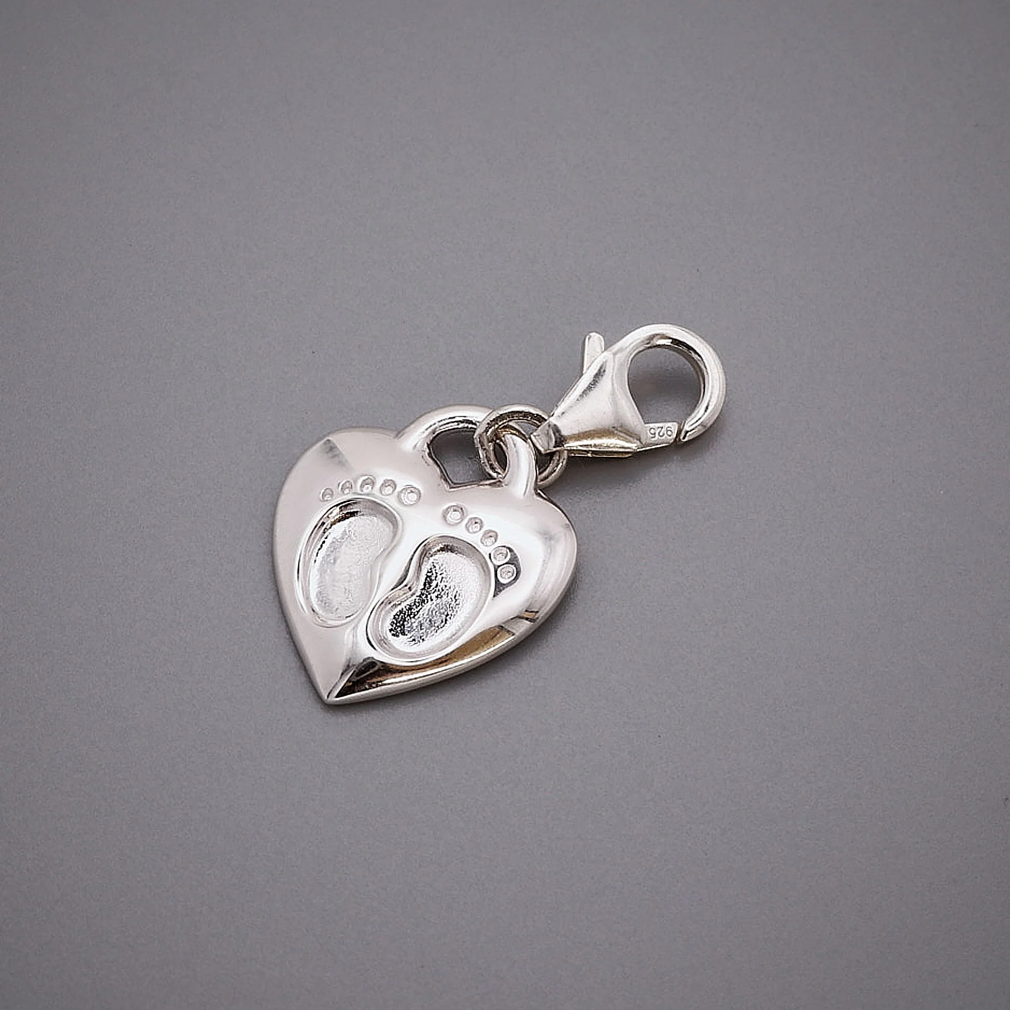Baby Footsteps Personalised Silver Charm - Image 5