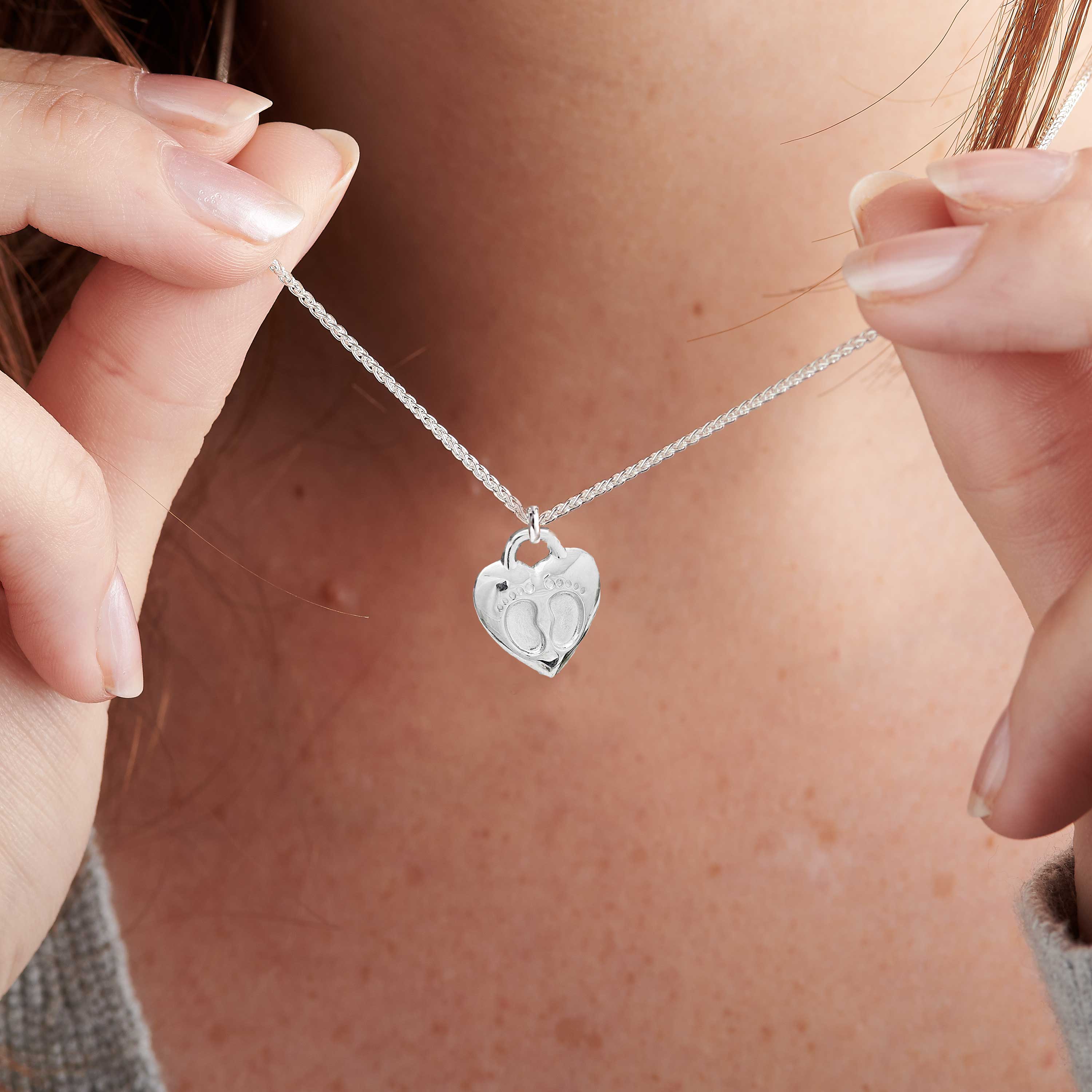 Baby Footsteps Personalised Silver Charm - Image 8