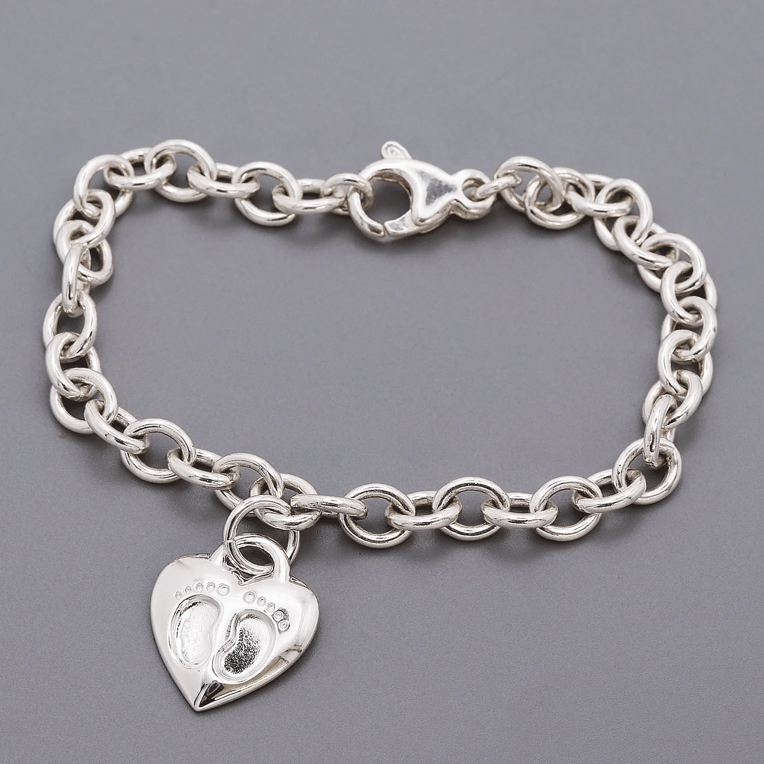 Baby Footsteps Personalised Silver Charm - Image 9