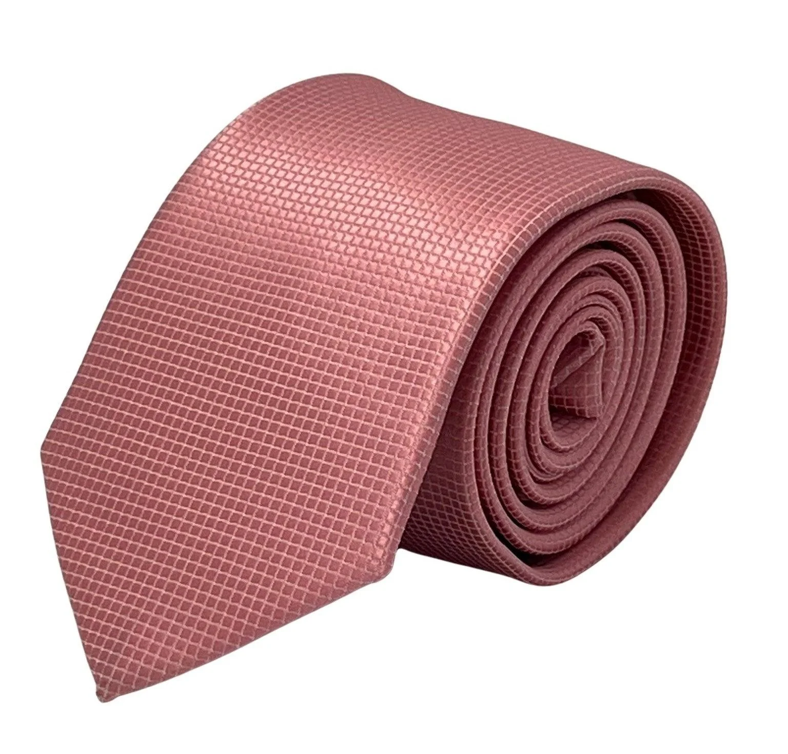 baby light pink tie with subtle squared pattern - Image 2
