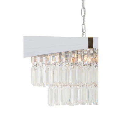 Babylon Six Bulb Chrome Chandelier - Image 2