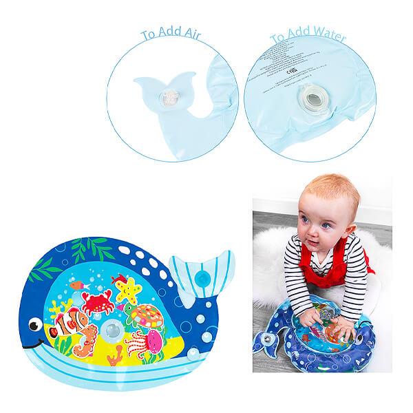 Baby's Fun Sensory Water Play Mat with Whale Design (36x27 cm) - Image 2