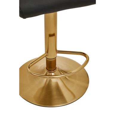 Baina Black And Gold Bar Stool With Round Base - Image 10