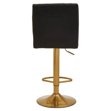 Baina Black And Gold Bar Stool With Round Base - Image 7