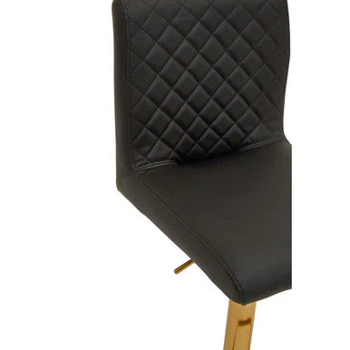 Baina Black And Gold Bar Stool With Round Base - Image 8