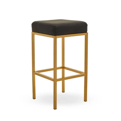 Baina Black And Gold Finish Bar Stool - Image 9