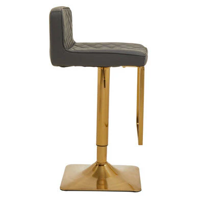 Baina Dark Grey And Gold Square Base Bar Stool - Image 4