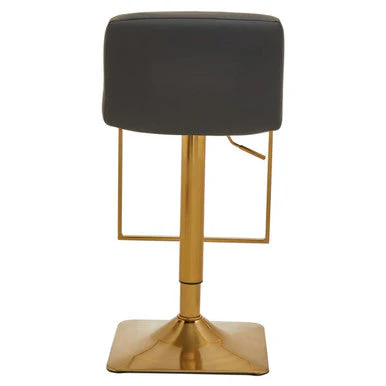 Baina Dark Grey And Gold Square Base Bar Stool - Image 6