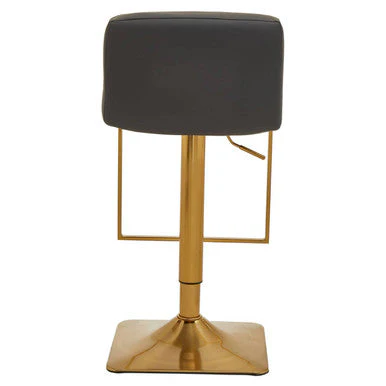 Baina Dark Grey And Gold Square Base Bar Stool - Image 7