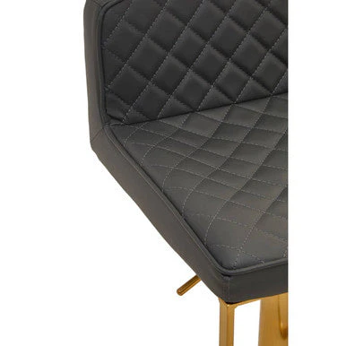 Baina Dark Grey And Gold Square Base Bar Stool - Image 9