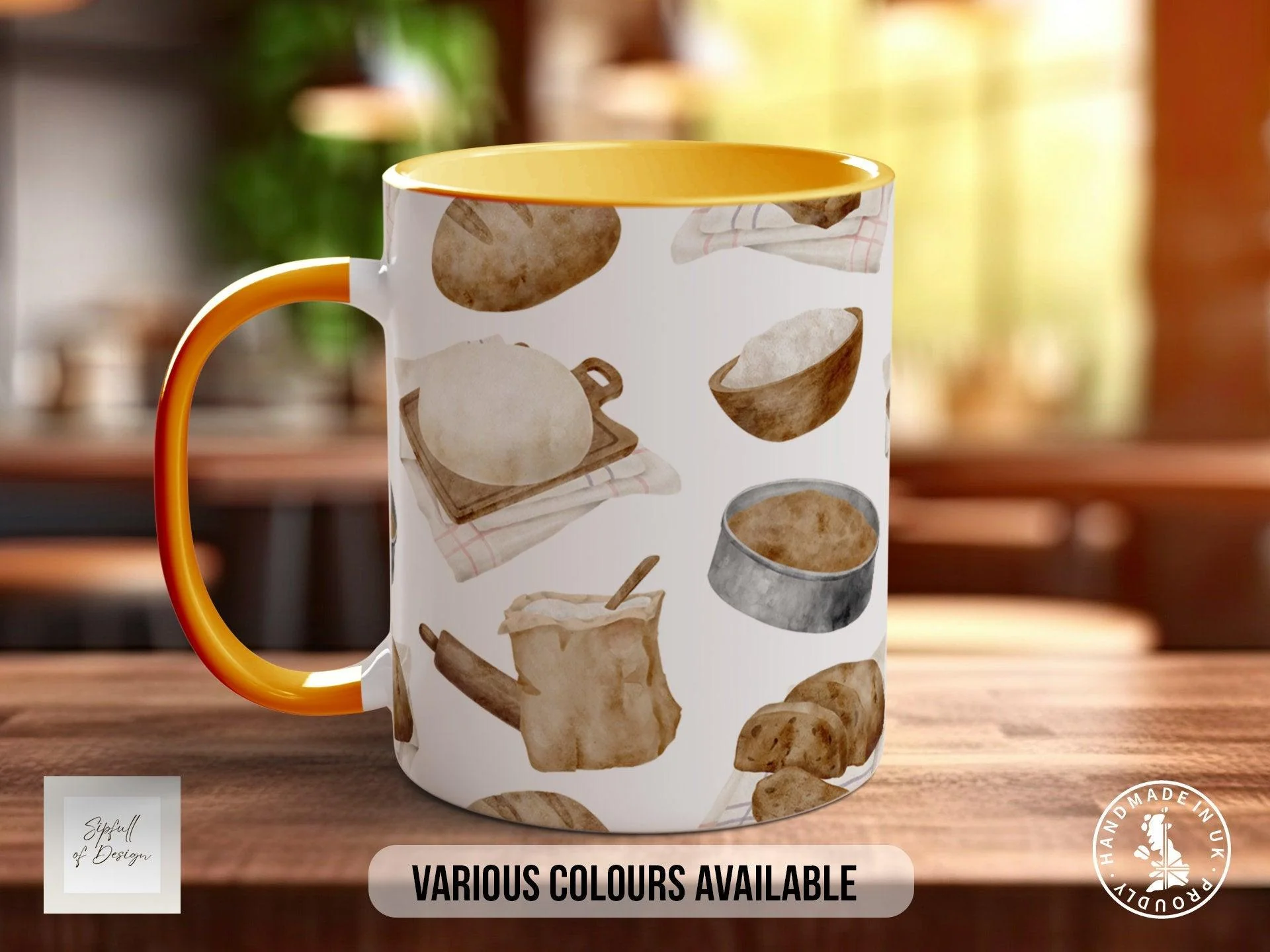 Baking Pattern Mug – Design D (Full Wrap)