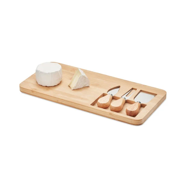 Bamboo Cheese Board Set - Image 4
