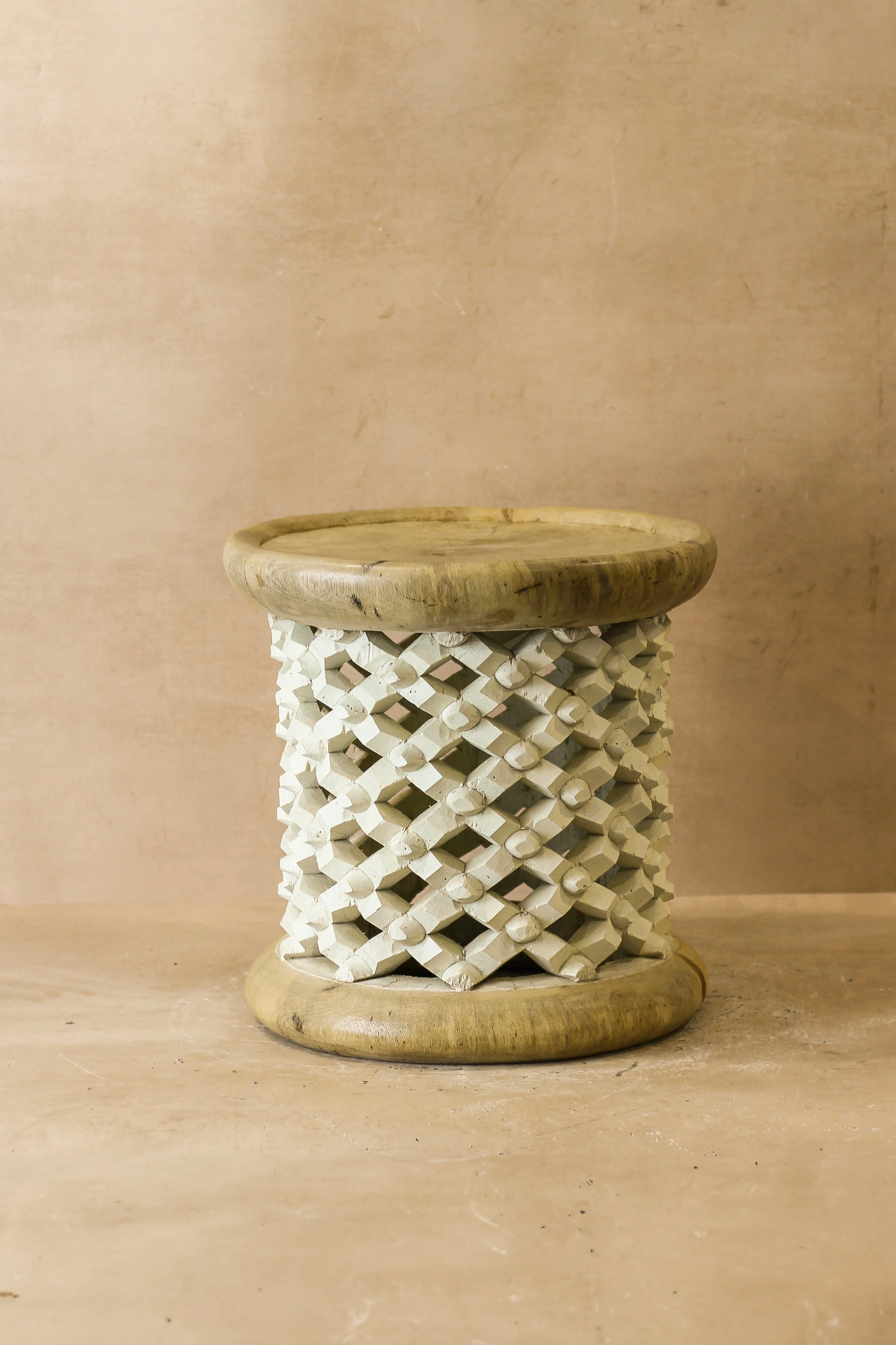 Bamileke Table - Natural/White - 123.2 - Image 3