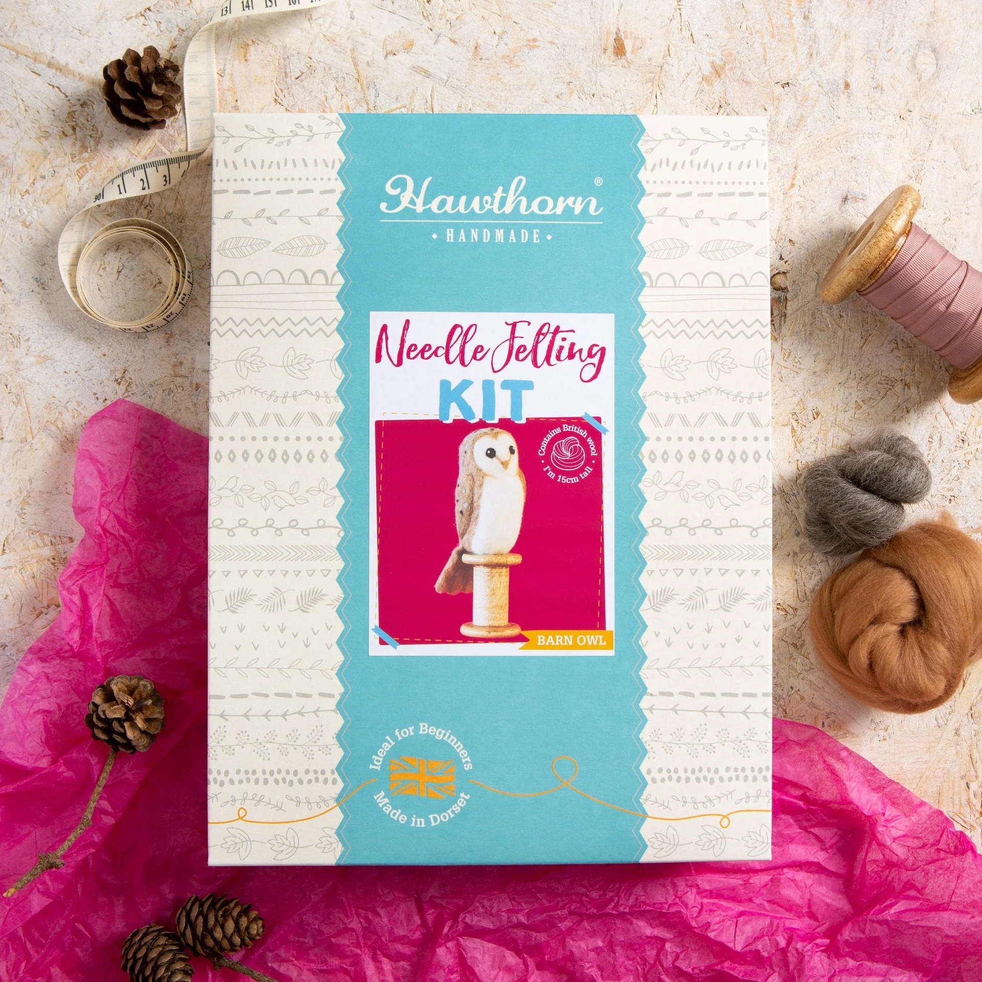 Barn Owl Bird Needle Felting Kit for Beginners - Image 5