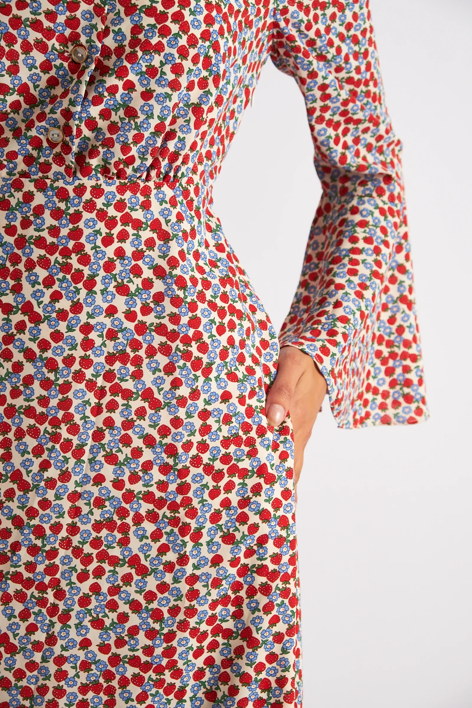 Bathilde Strawberry Fields Print Midi Dress - Image 4