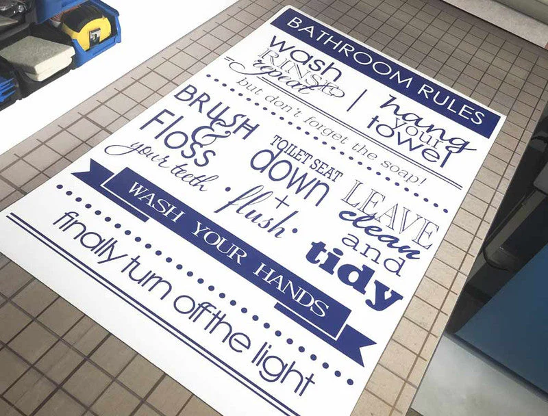 Bathroom Rules Wall Sticker Decal - Image 2