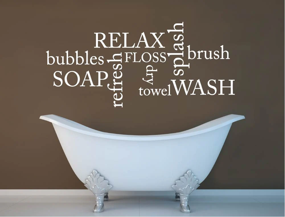 Bathroom Word Art Wall Sticker – Beautiful Home Décor Vinyl - Image 3