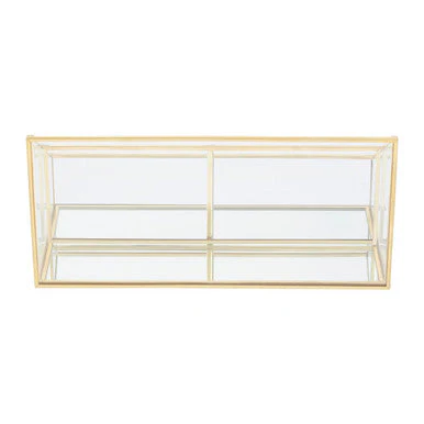 Beauty Glass Makeup Organiser With 3 Compartments - Image 5