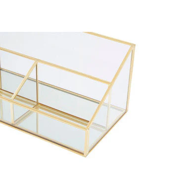 Beauty Glass Makeup Organiser With 3 Compartments - Image 8