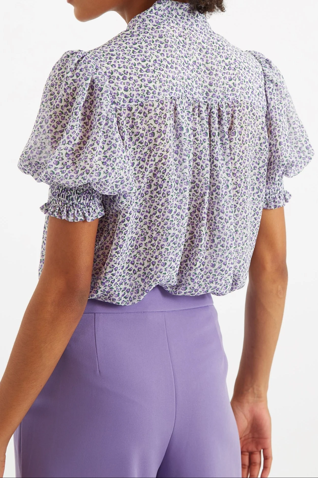 Belia Rosetta Tie Neck Blouse - Image 3