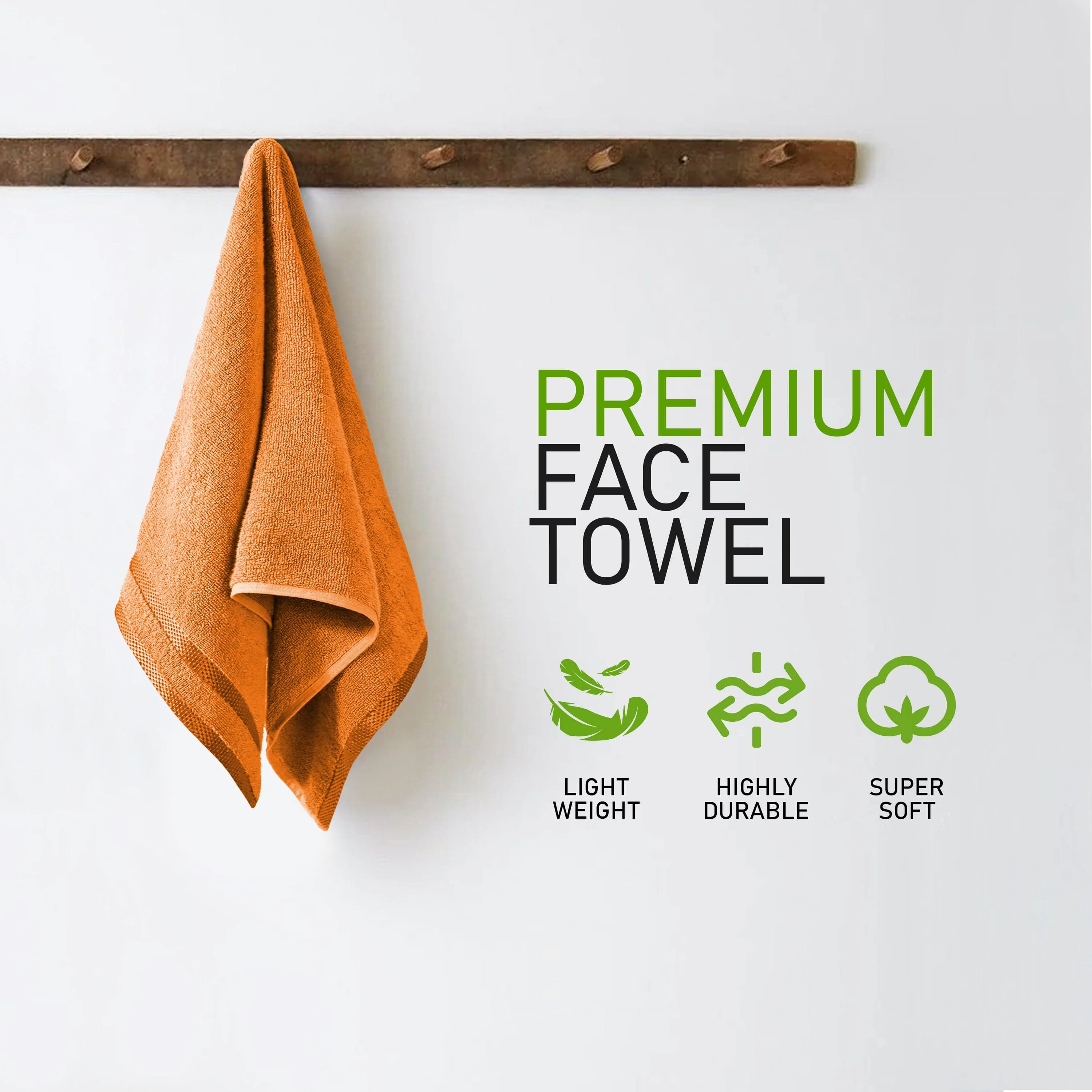 Belmont Viscose Stripe Orange Towels 100% Cotton Hotel Quality Super Absorbent 10 Piece Bale Set, 4 Hand Towel & 12 Face Cloths by OLIVIA ROCCO - Image 19