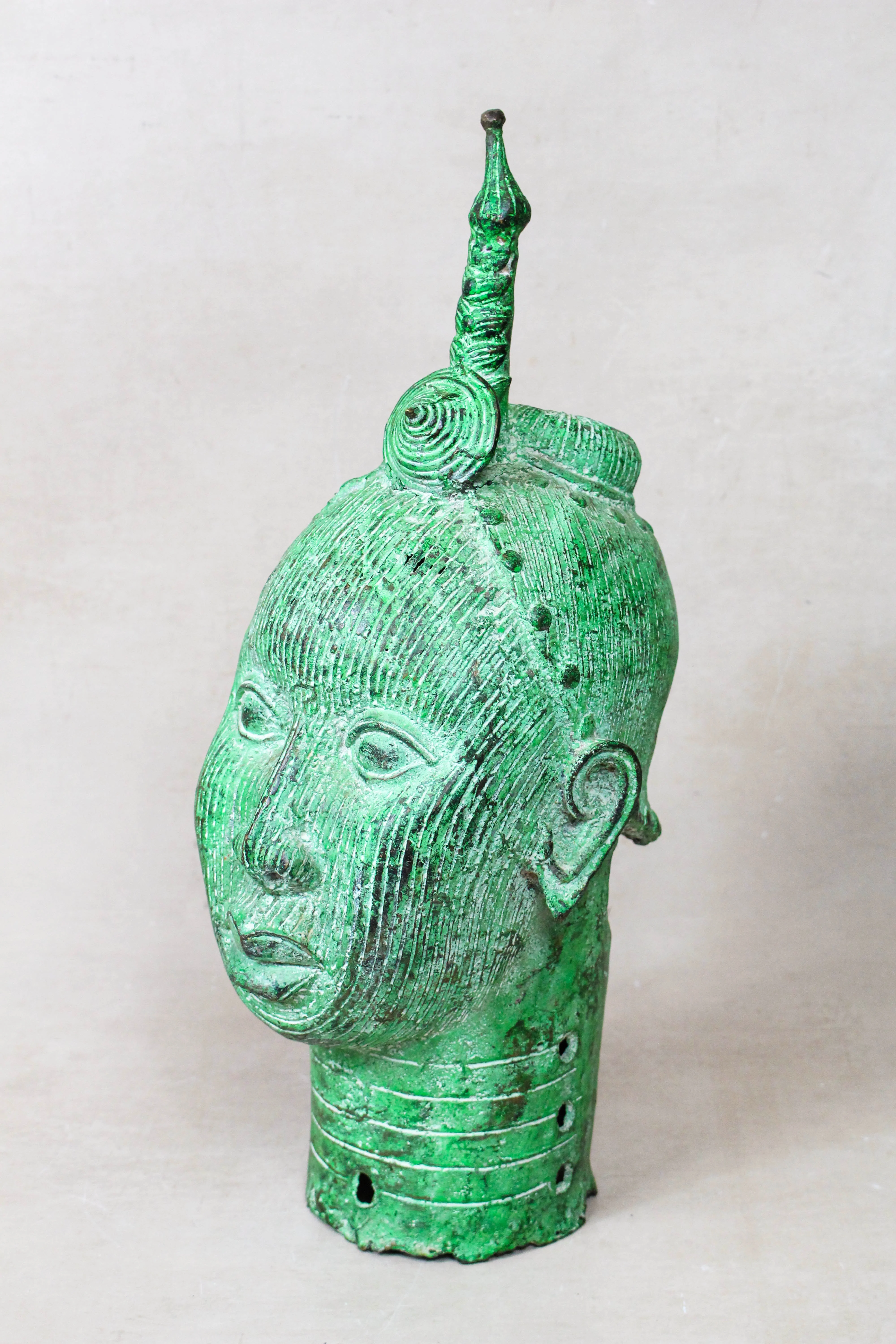 Benin Bronze Ife Head - Large - 8.1 - Image 2