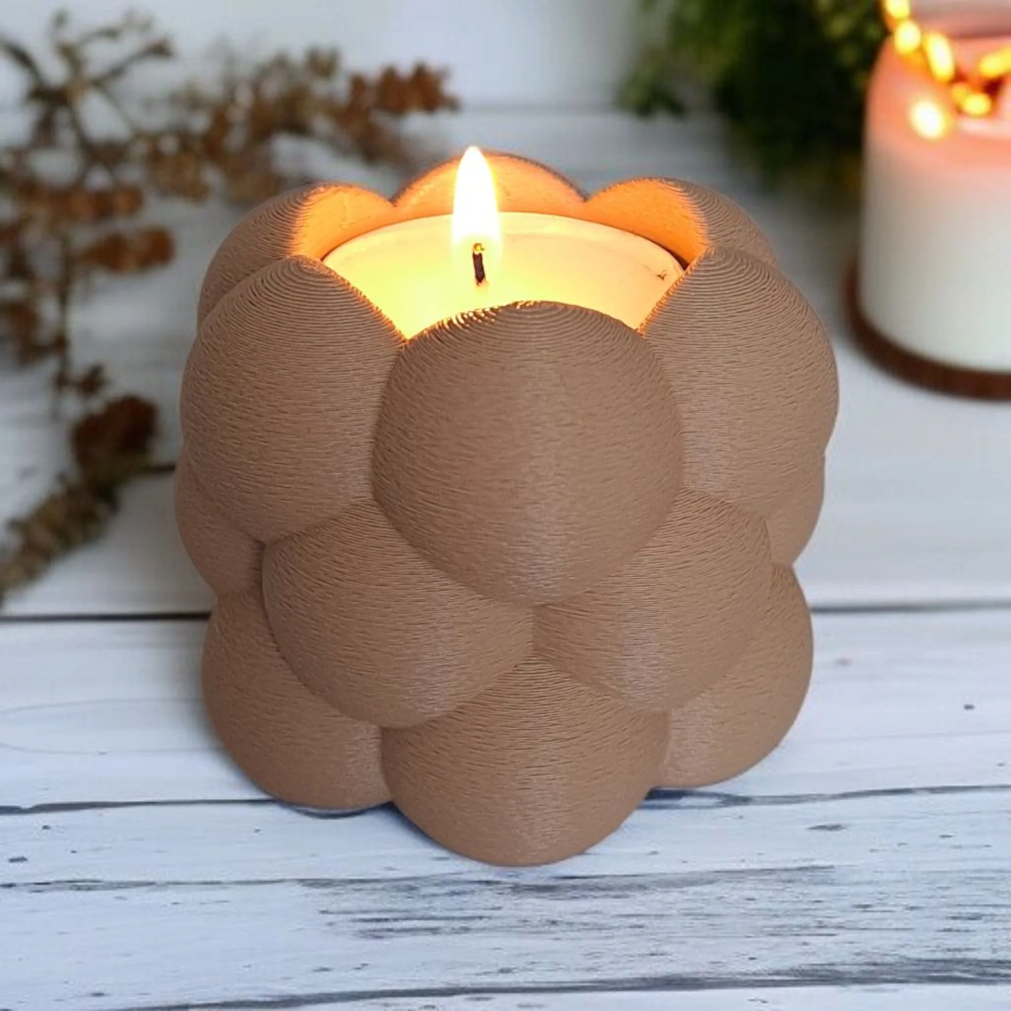 Big Bubbles Tealight Holder Set (2-Pack) - Modern & Decorative - Image 3