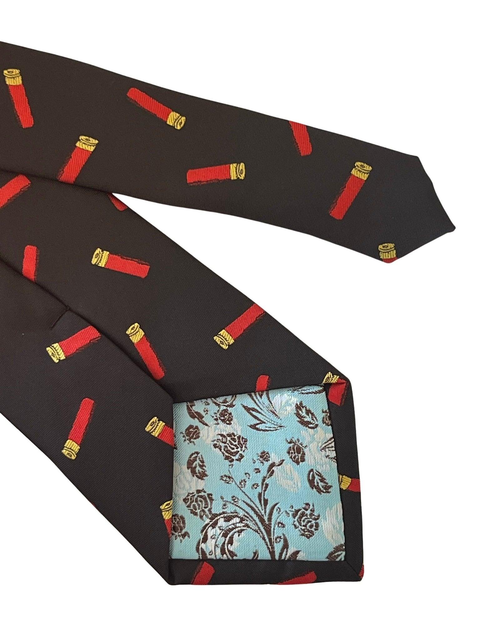 black tie with shooting cartridge hunting design - Image 4