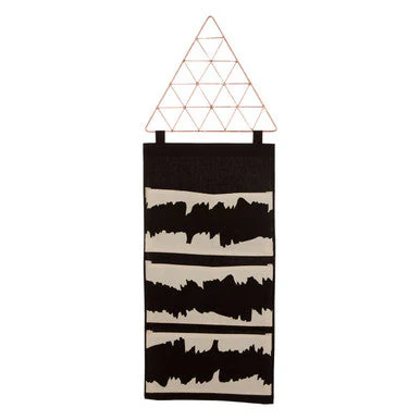 Verti Black Wall Hanging Pocket Organiser