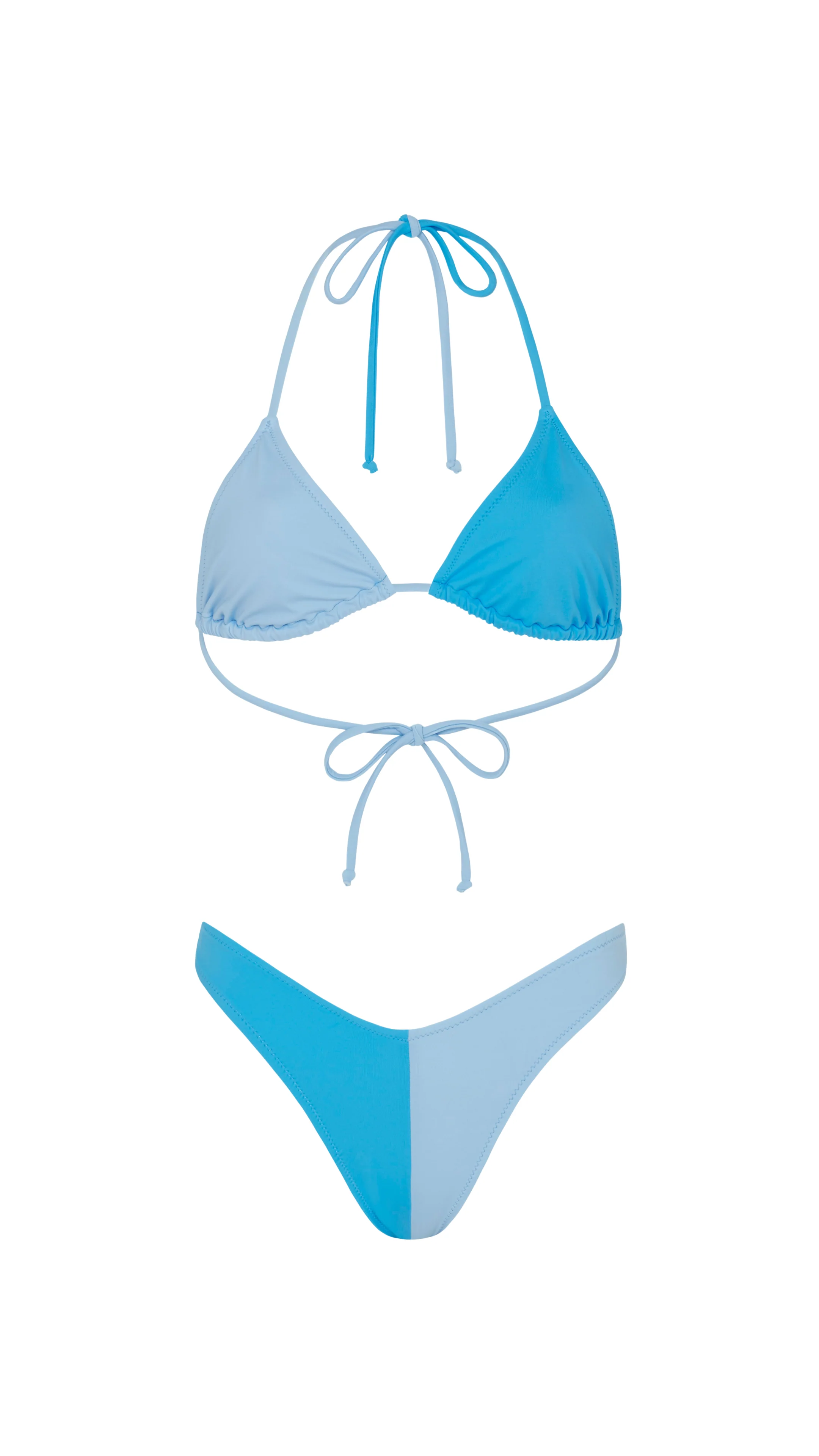 Blue Colour Duo Bikini Top - Image 2
