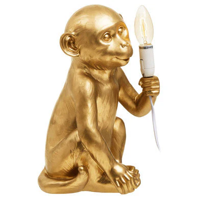 Boho Gold Finish Monkey Lamp - Image 3