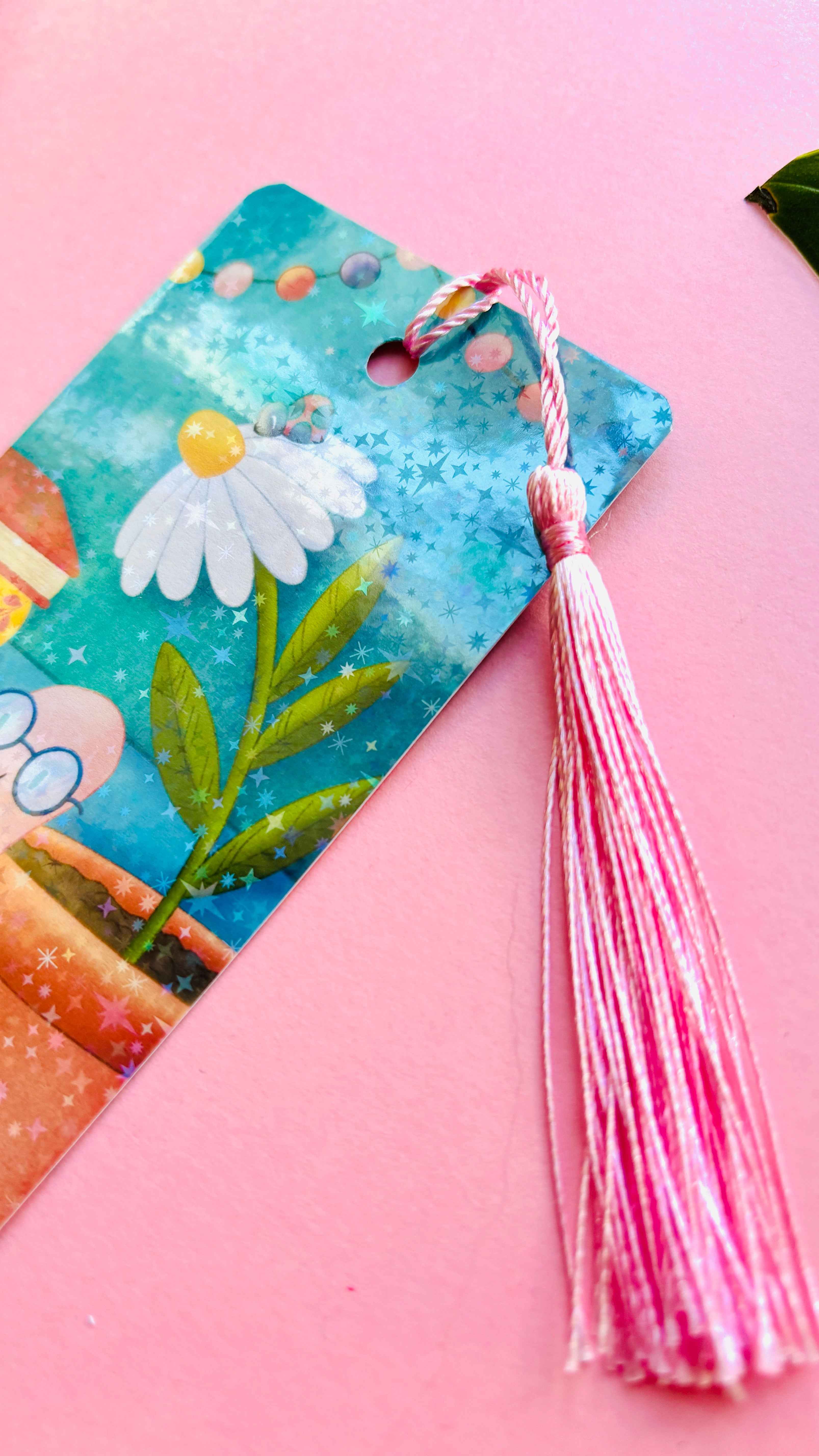 Bookworm Holographic Bookmark – Handmade in the UK - Image 3