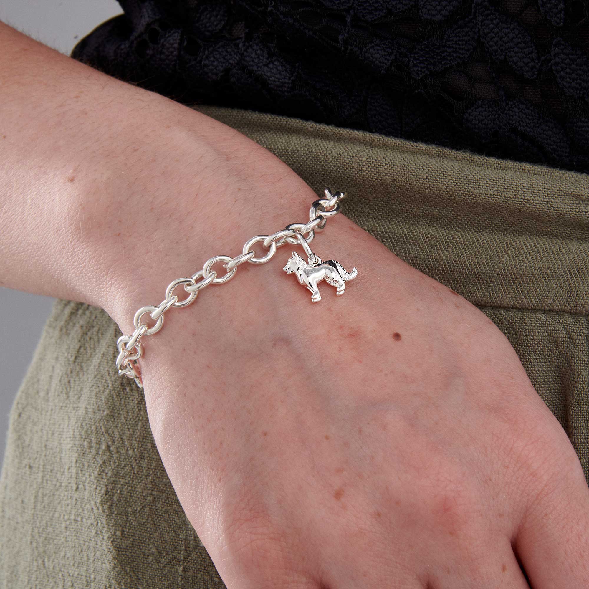 Border Collie Silver Dog Charm - Image 10