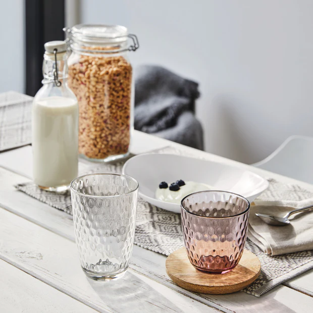 Bormioli Rocco Slot Water Glasses in Lilac Rose - 290ml - Set of 6 - Image 3