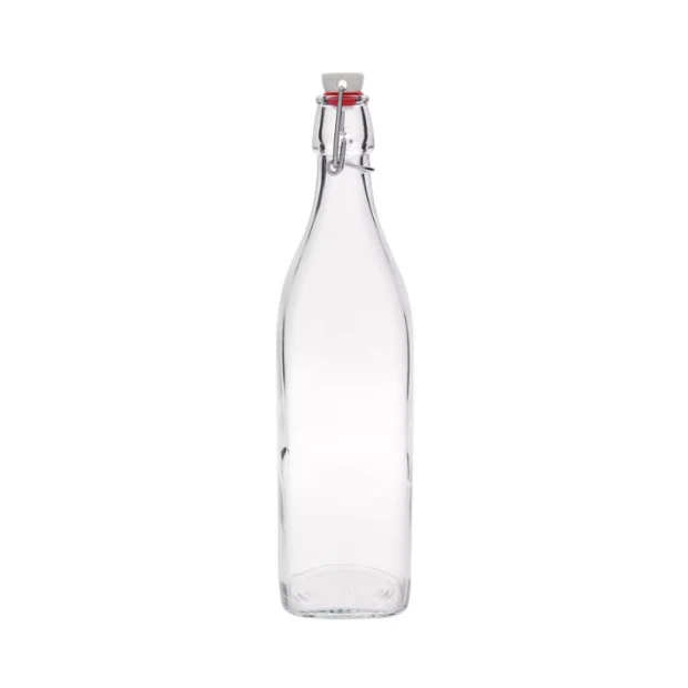 Bormioli Rocco Square Swing Top Bottle - 1 Litre