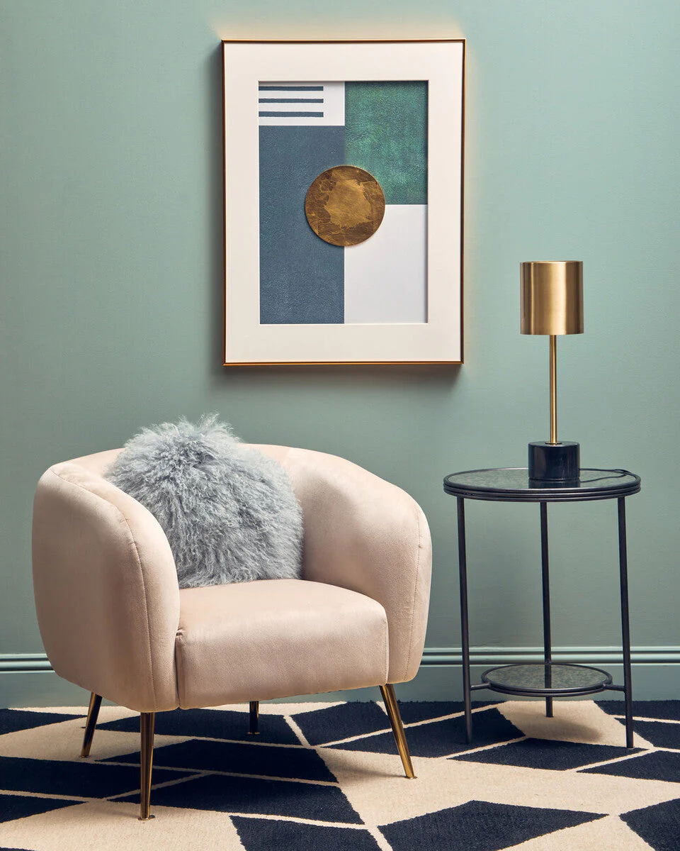 Bosie Real Mongolian Fur Grey Round Cushion - Image 5