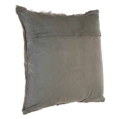 Bosie Safira Grey Chevron Hair on Leather Patchwork Cushion - Image 5