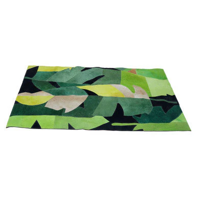 Bosie Safira Small Botanical Hair on Leather Rug - Image 4
